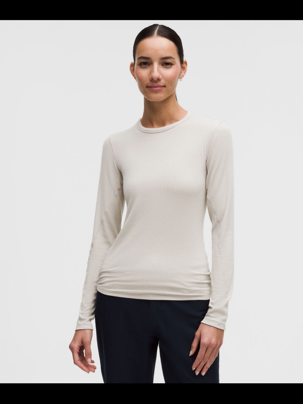 lululemon athletica Long-Sleeve Crewneck Top — Light Cream